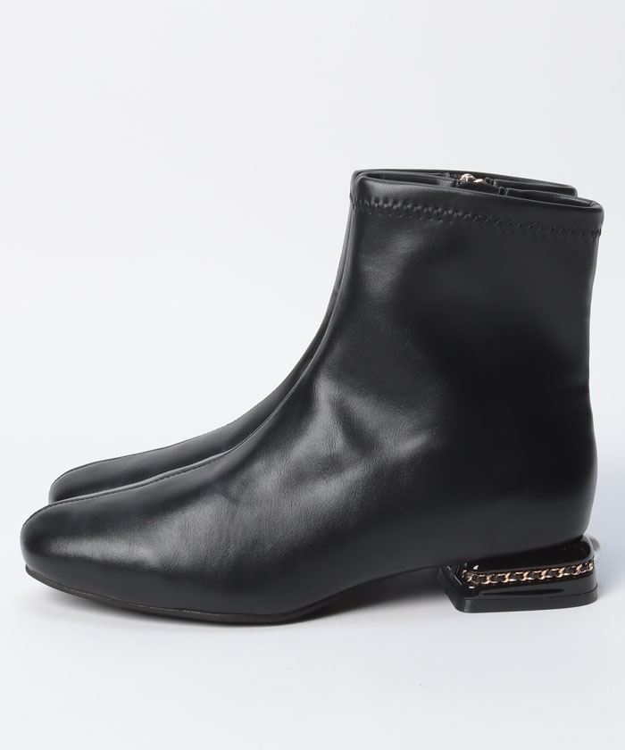 【タイムセール】BALENCIAGA ブラックTYPO レザー ブーティ タイムセール】BALENCIAGA ブラックTYPO レザー ブーティ
