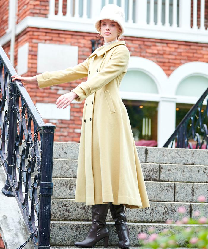 セール 50%OFF】ダブルブレストスタンドカラーコート(505741355 セール 50%OFF】ダブルブレストスタンドカラーコート(505741355