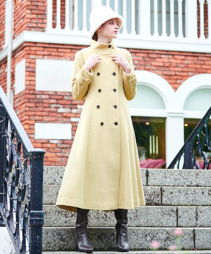 セール 50%OFF】ダブルブレストスタンドカラーコート(505741355 セール 50%OFF】ダブルブレストスタンドカラーコート(505741355