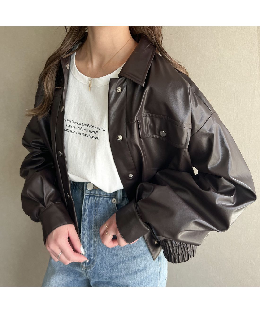 クーポン】【セール83%OFF】ジュノア JUNOAH フェイクレザー