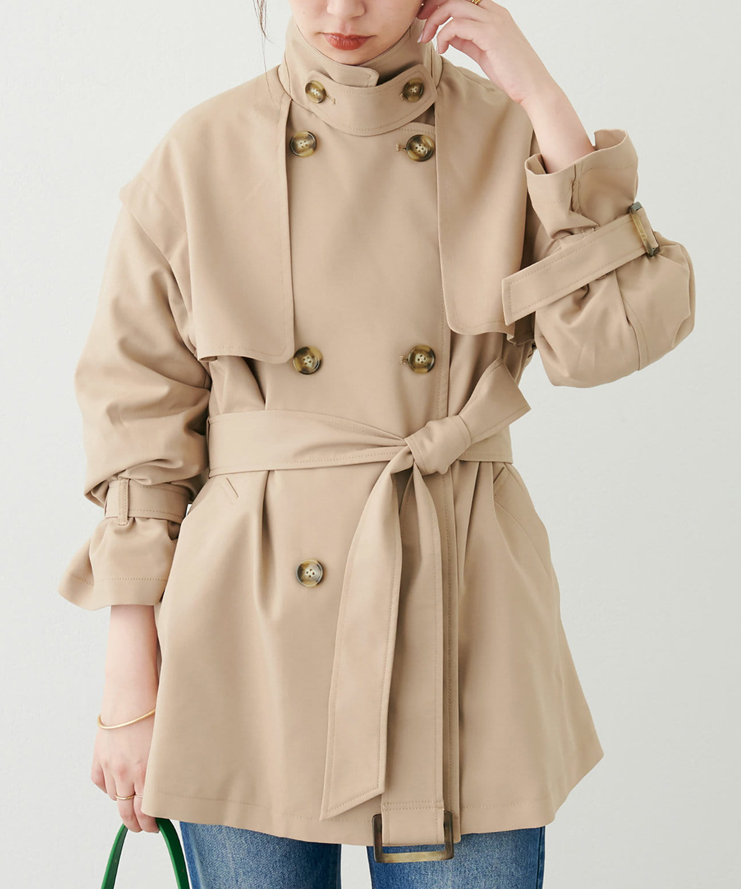 クーポン】【セール 50%OFF】【natural couture】袖取れるケープ クーポン】【セール 50%OFF】【natural couture】袖取れるケープ
