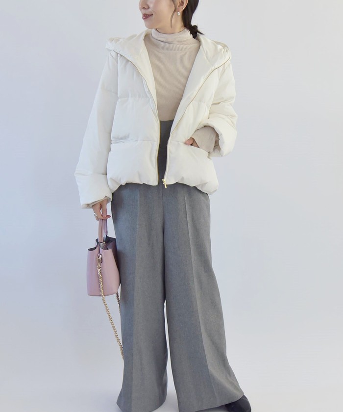 quaranciel: フーデッド ショート ダウン ジャケット/SHIPS セール 20%OFF】quaranciel: フーデッド ショート ダウン