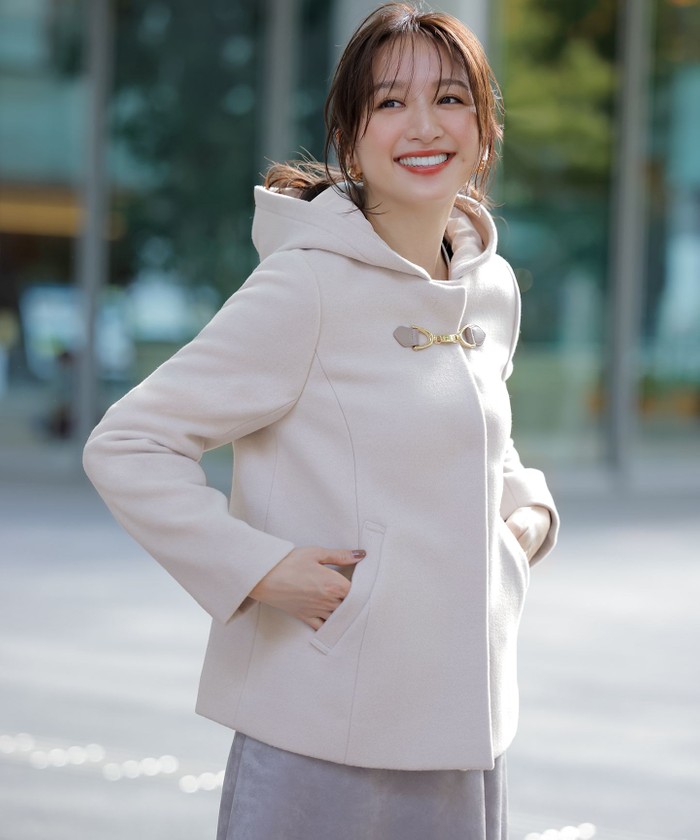 セール 50%OFF】【2WAY】ファインウールモッサ ショートコート