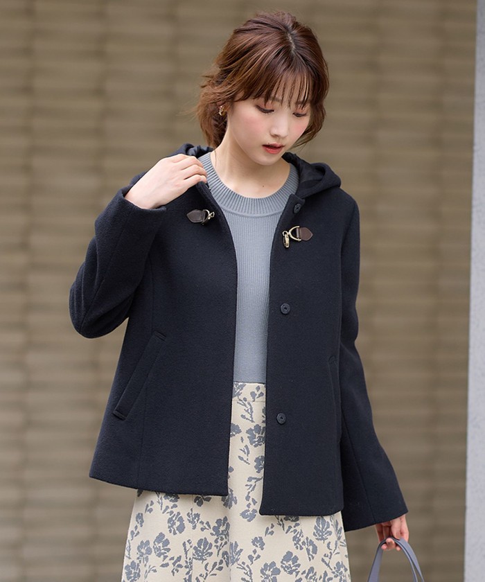 セール 50%OFF】【2WAY】ファインウールモッサ ショートコート