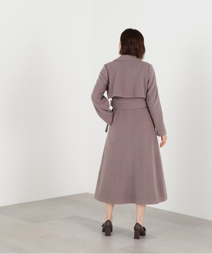 セール 50%OFF】パールボタンウールトレンチコート(505376996 セール 50%OFF】パールボタンウールトレンチコート(505376996