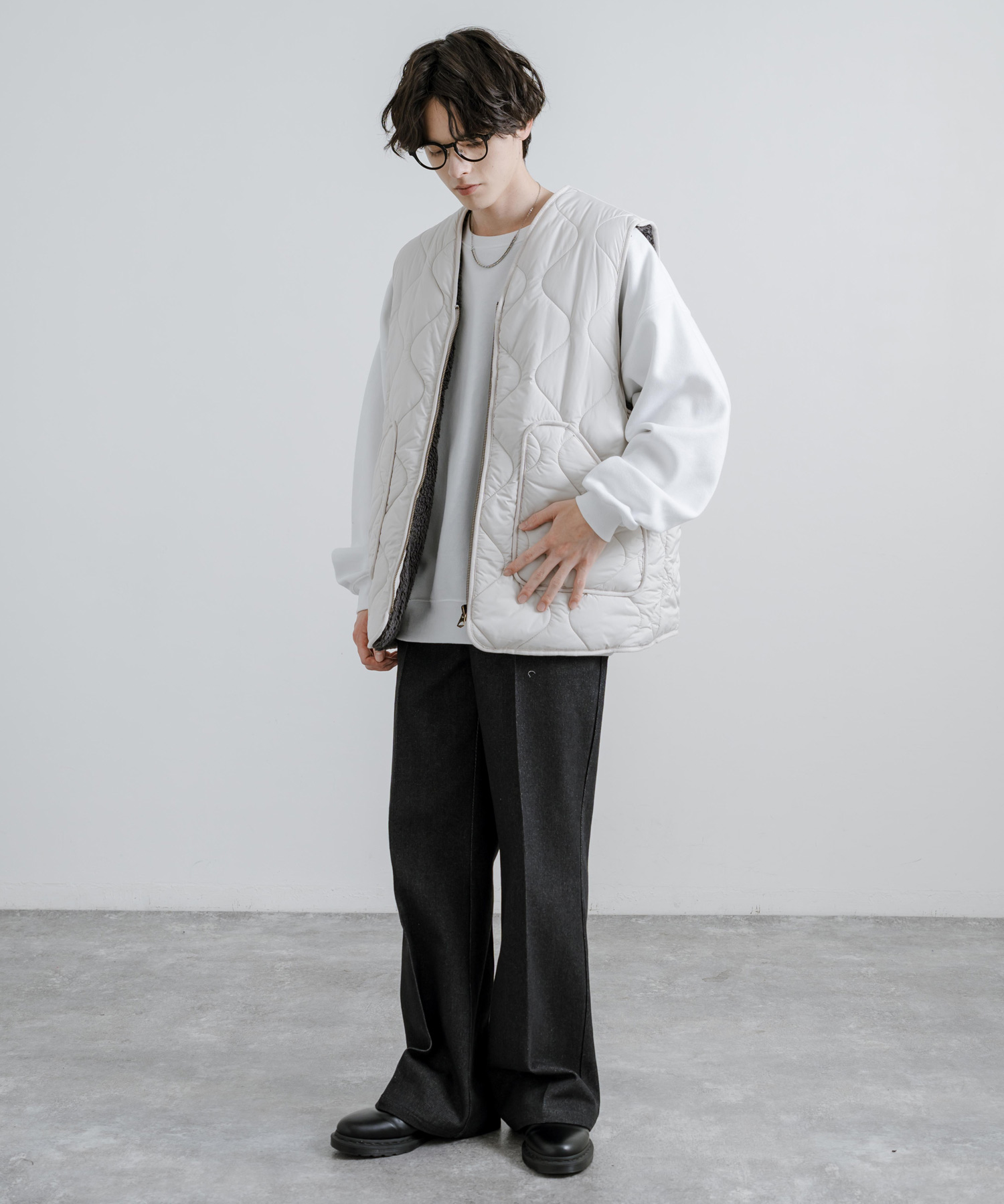 ロッキーモンロー Rocky Monroe リバーシブルベスト ボア