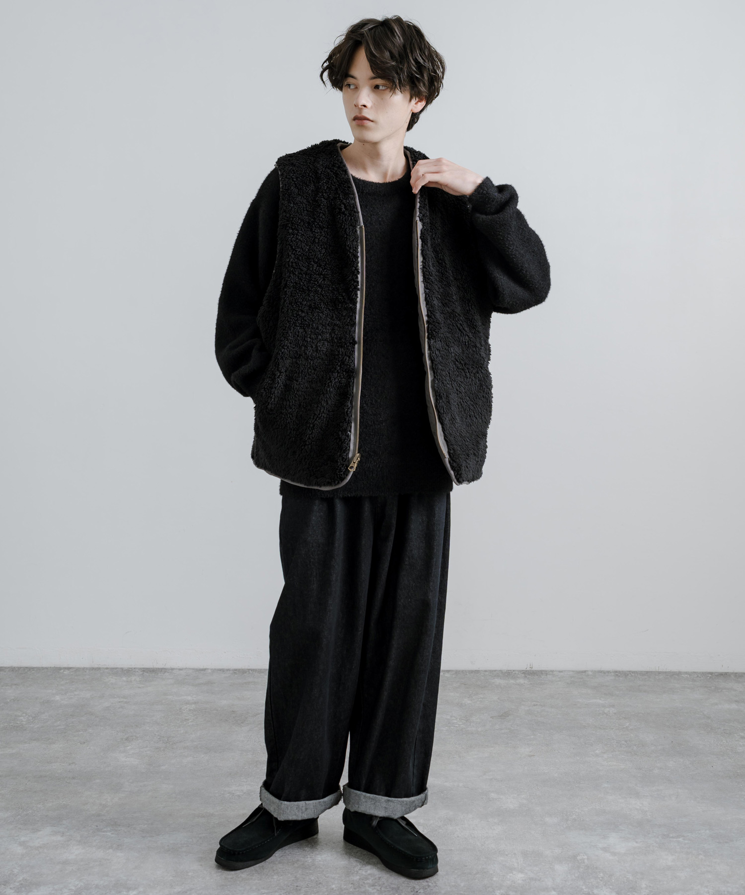 ロッキーモンロー Rocky Monroe リバーシブルベスト ボア ロッキーモンロー Rocky Monroe リバーシブルベスト ボア