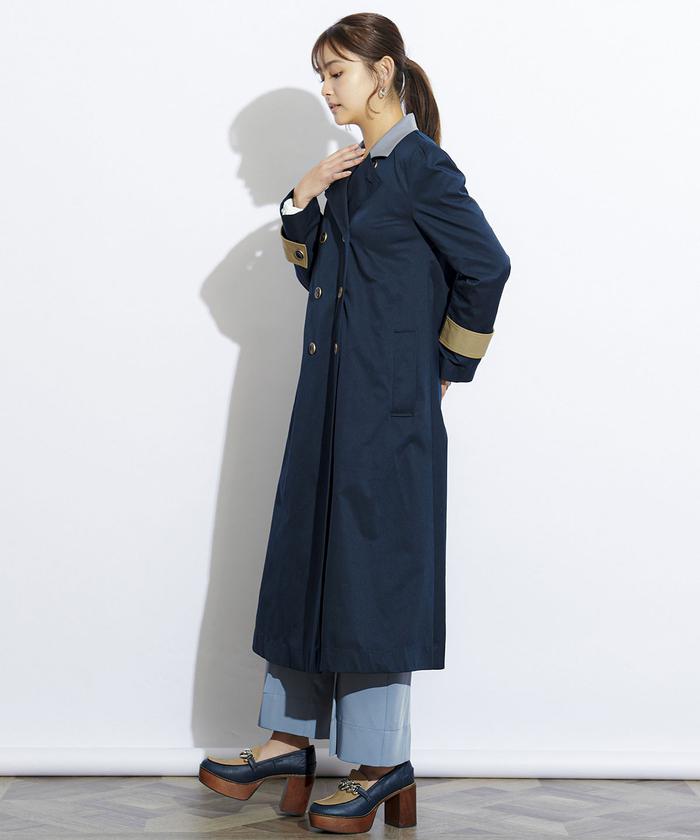 REDY AZELグレー トレンチコート REDYAZEL｜バックフリルケープトレンチコート | Rakuten Fashion