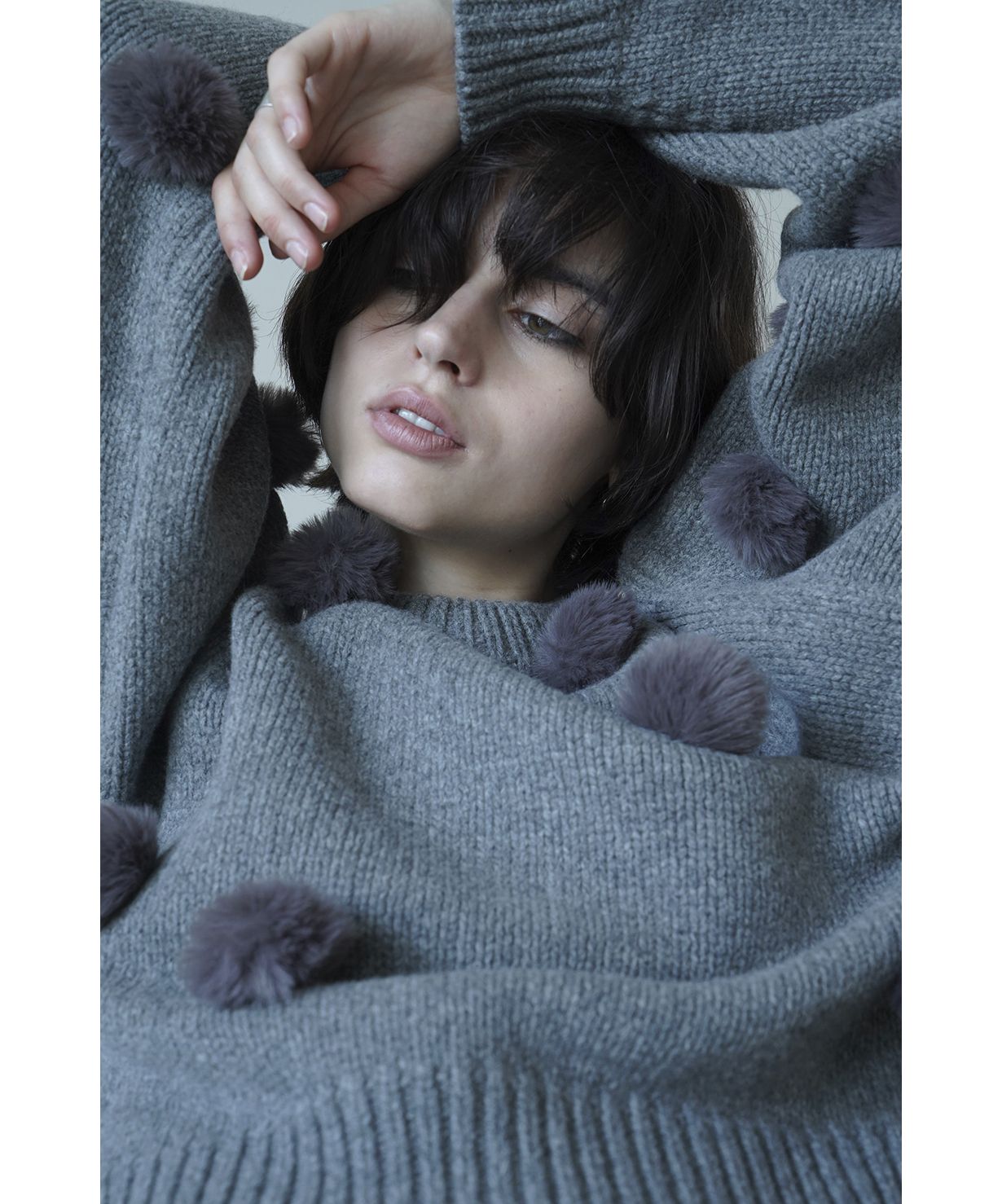 CLANE - 【新品】FUR DOT KNIT TOPS クラネ CLANE ぽんぽん