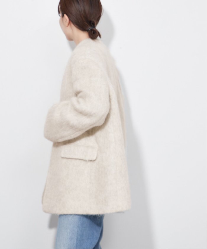 超特価激安 【美品】plage boucle ノーカラーコート- RIAM シャギー