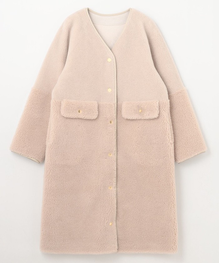 ノーカラーボアムートンコート(505749666) | グレースコンチネンタル(GRACE CONTINENTAL) - d fashion