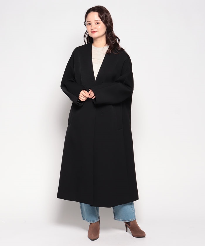 セール 50%OFF】ルーニィ LOUNIE ノーカラーロングコート セール 50%OFF】ルーニィ LOUNIE ノーカラーロングコート