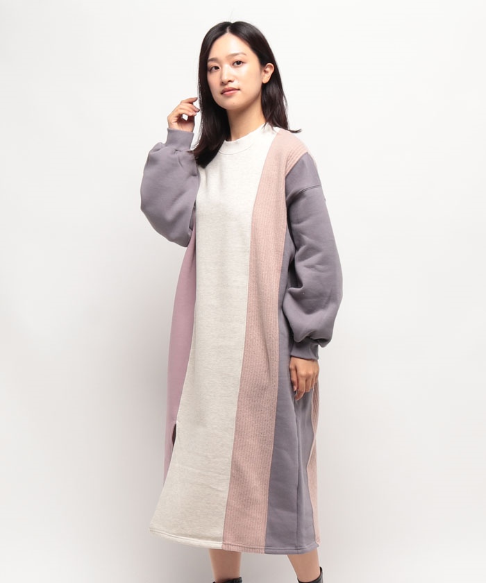 【Hobbs London】Freda 幾何学模様 ミディ ワンピース Vネック セール50%OFF】アンドミー andme Vネック 配色ステッチ