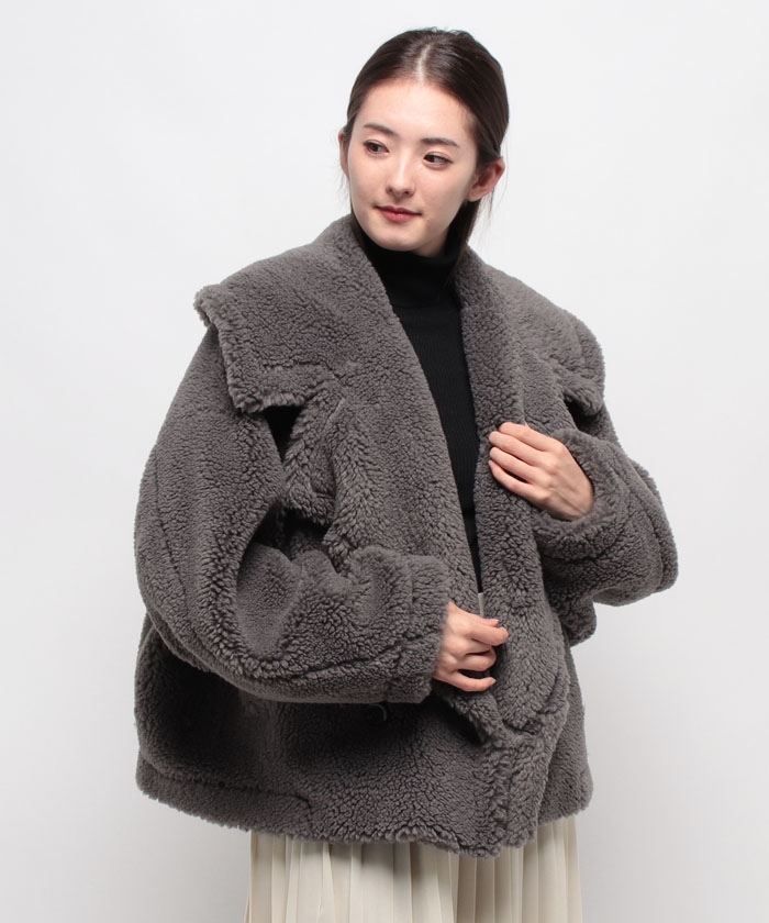 セール 50%OFF】ルーニィ LOUNIE ボアショートコート(505727929 セール 50%OFF】ルーニィ LOUNIE ボアショートコート(505727929