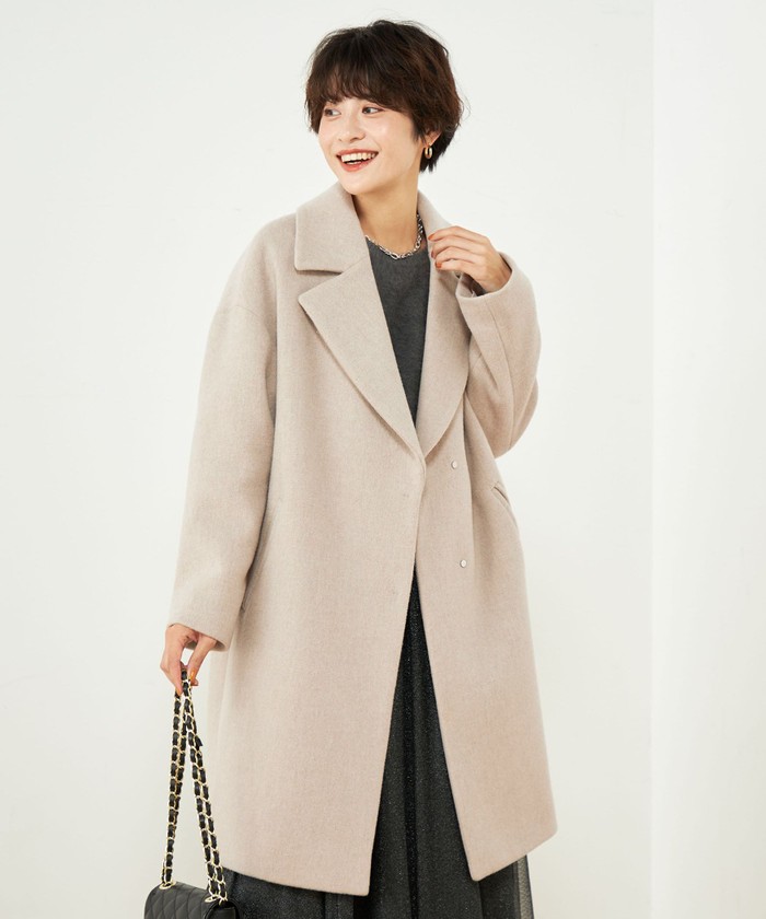 セール 20%OFF】ライトダブルビーバーチェスターコート