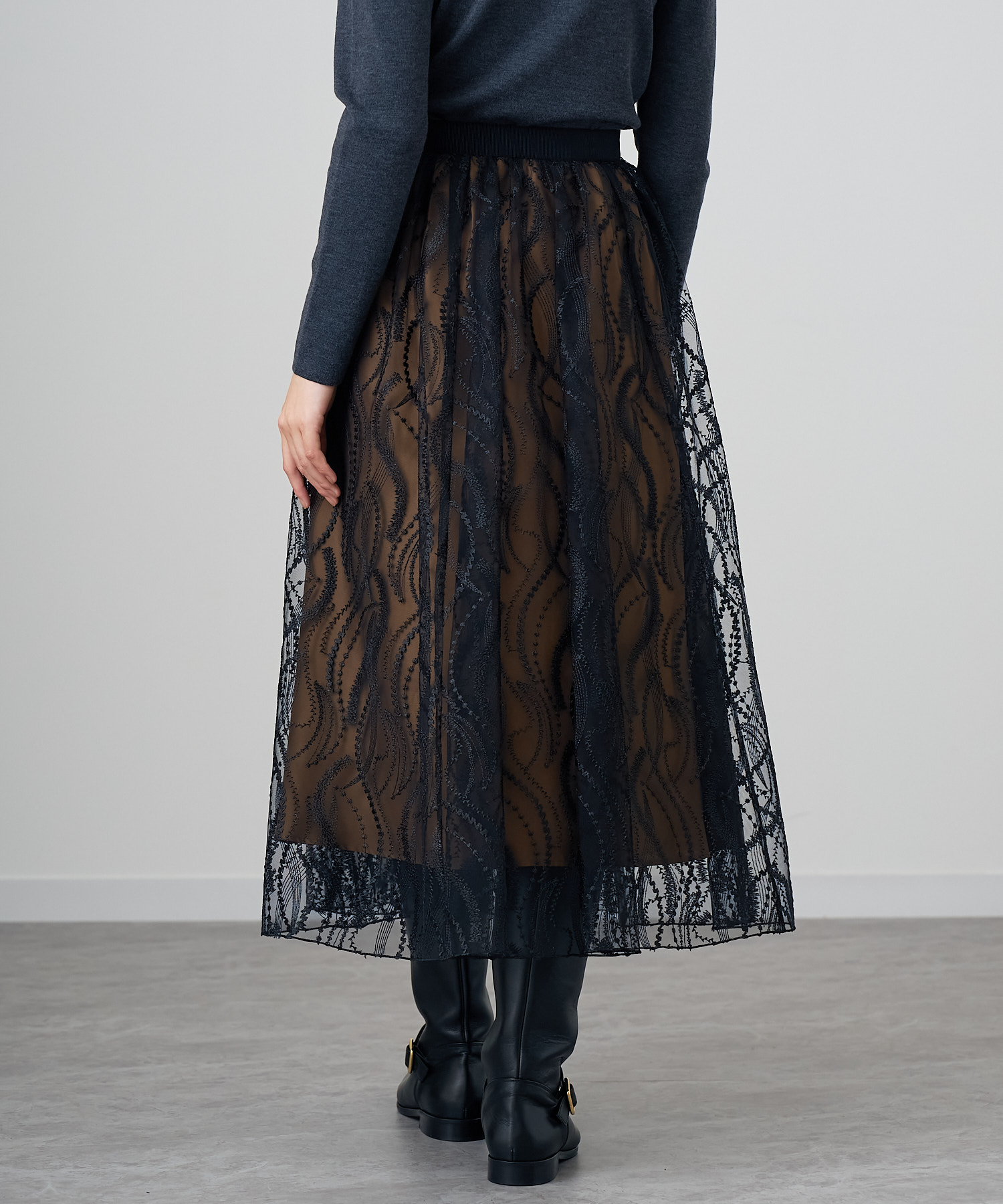 ラメチュールギャザー スカート(505743529) | アナイ(ANAYI) - d fashion