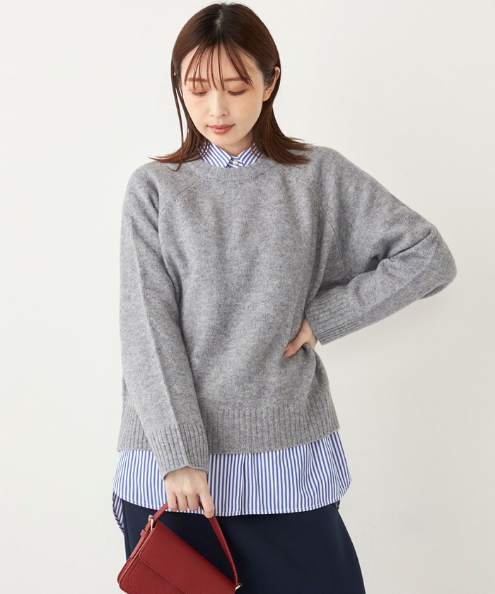 SHIPS for women / シップスウィメン SHIPS Colors:〈手洗い可能〉CASHMILE(R) サドル ショルダー ニット◇ SHIPS Colors:〈手洗い可能〉CASHMILE(R) サドル ショルダー