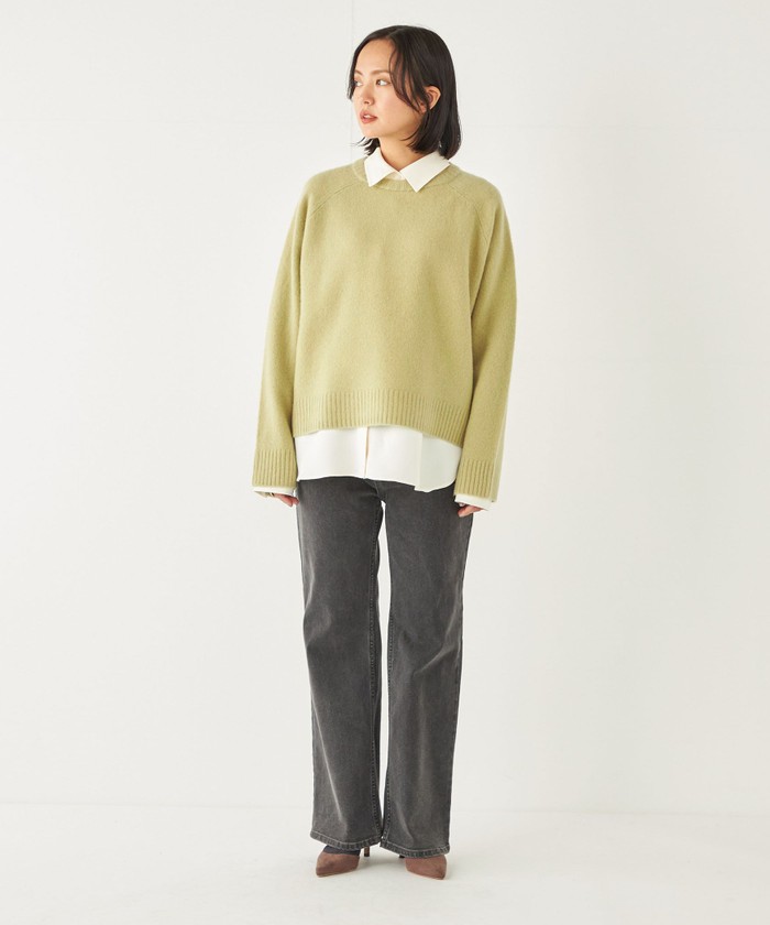 SHIPS for women / シップスウィメン SHIPS Colors:〈手洗い可能〉CASHMILE(R) サドル ショルダー ニット◇ SHIPS Colors:〈手洗い可能〉CASHMILE(R) サドル ショルダー