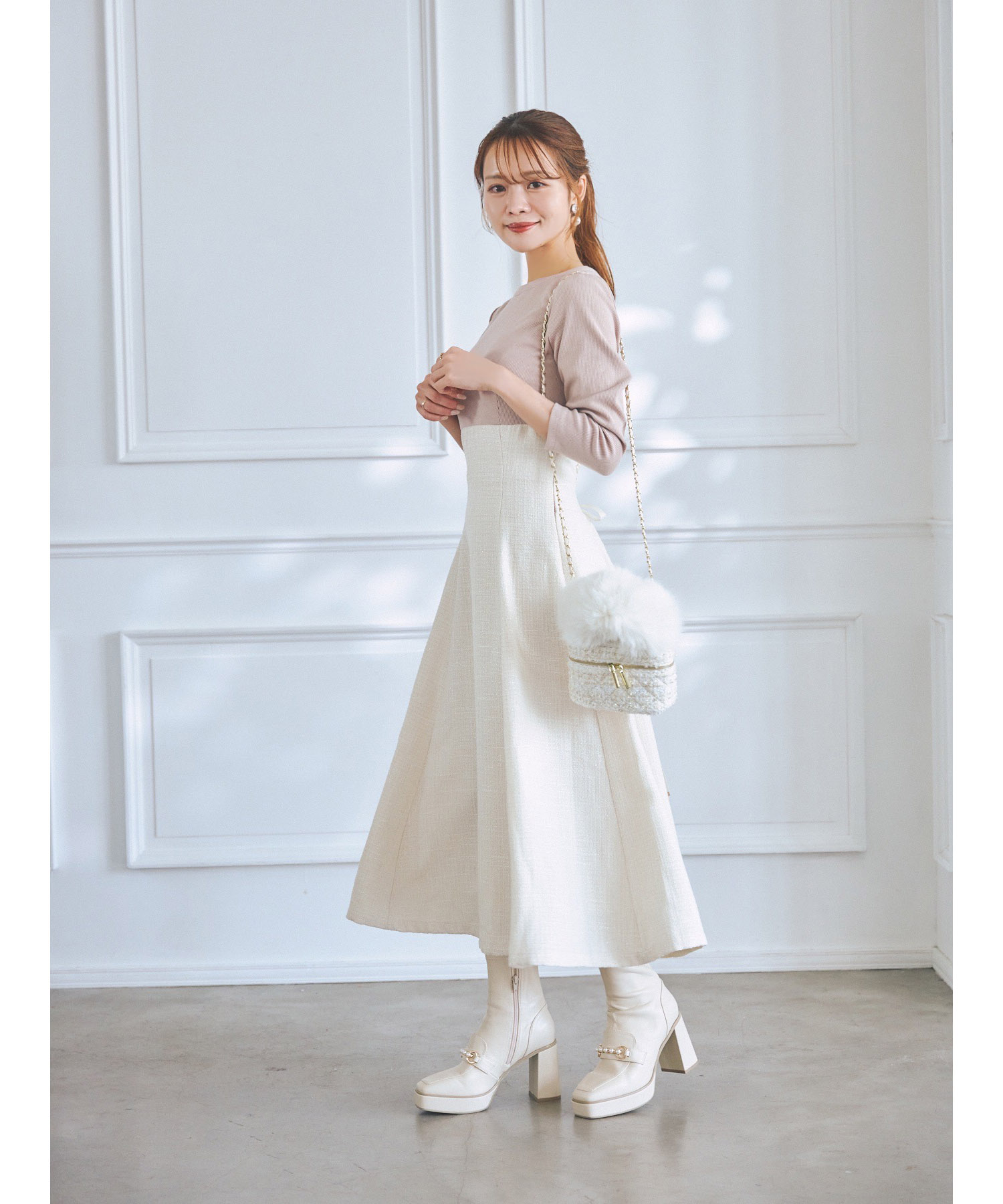 美品　Rirandture バックレースアップドッキングワンピース Rirandture（リランドチュール）の「バックレースアップ