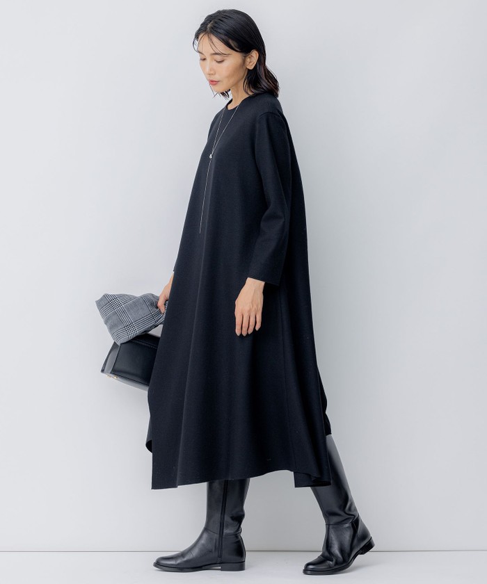 美品 23区　大きいサイズ XXL ワンピース　高橋リタ 高橋リタさんコラボ】ファインウールジャージー イレヘム