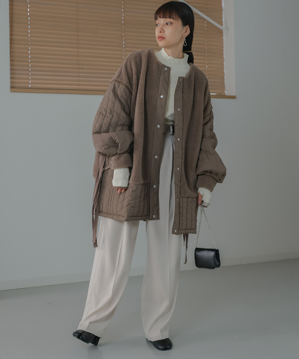 楽天市場】【SALE／20%OFF】ボア*キルティングサイドリボン中綿