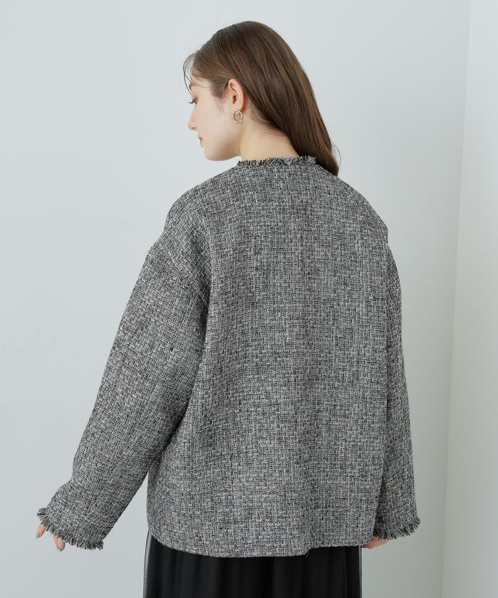 セール 30%OFF】ライトツイードジャケット《S Size Line セール 30%OFF】ライトツイードジャケット《S Size Line