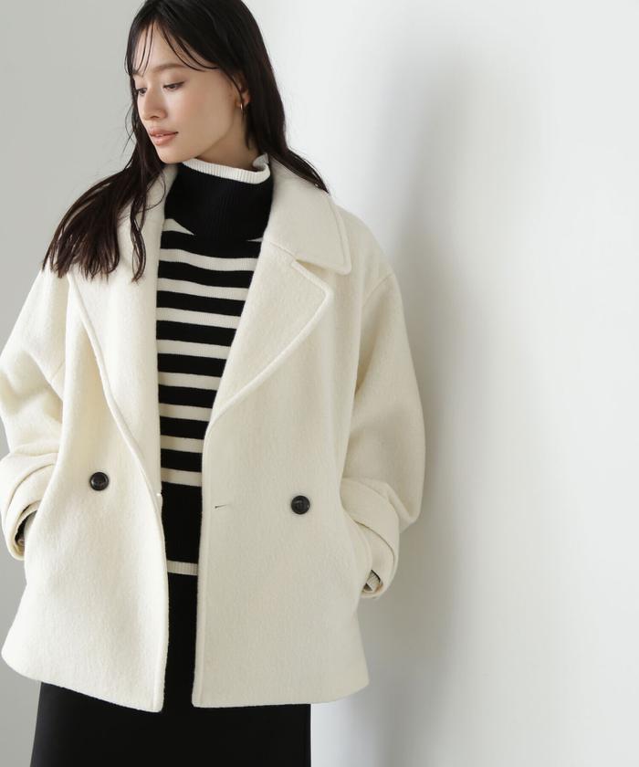 セール 30%OFF】ウーリーフォルムハーフコート(505685959