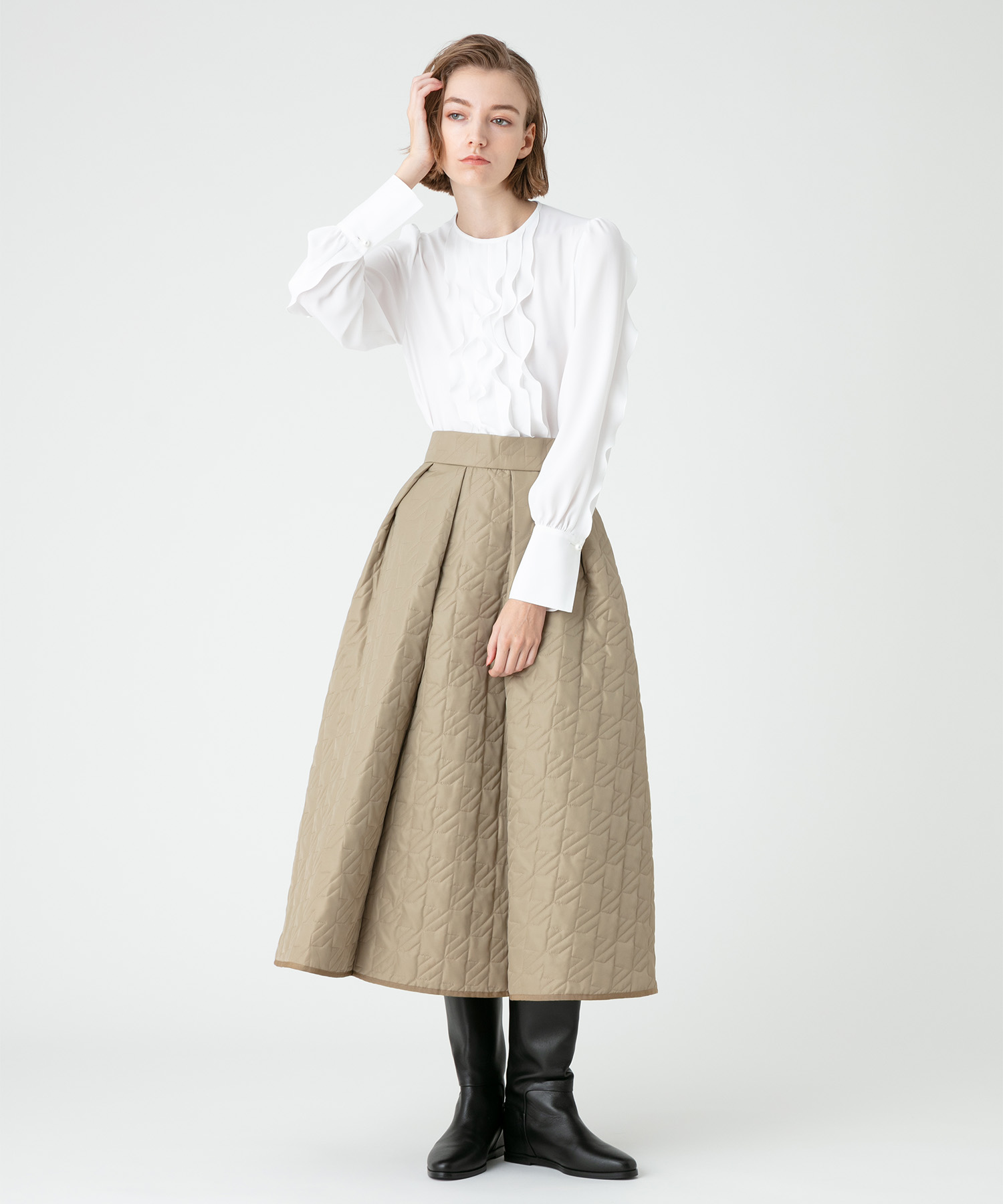 LOULOU WILLOUGHBY プチラッフルブラウスフリルパール