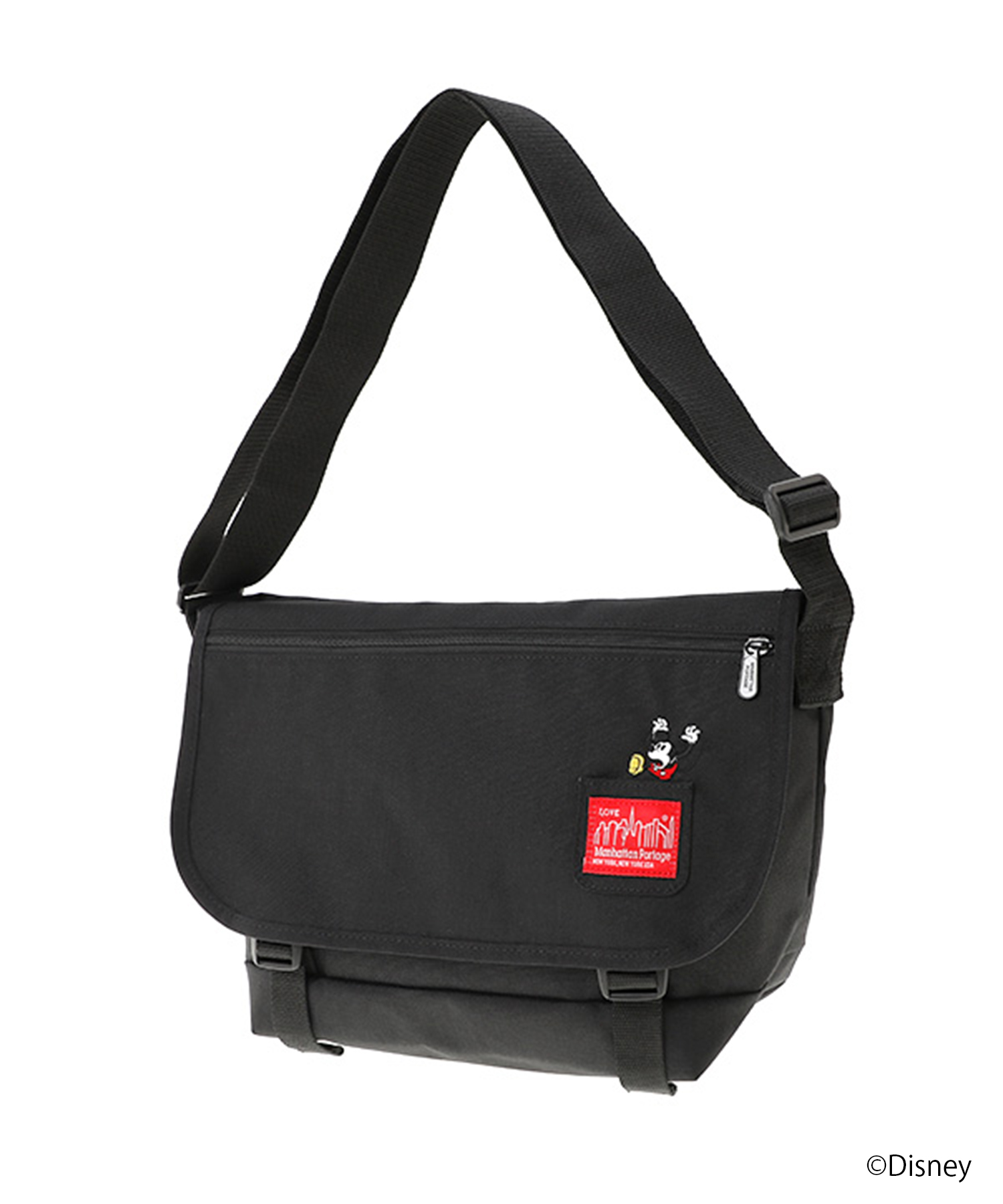 Nylon Messenger Bag JR Flap Zipper Pocket / Mickey Mouse(505748571