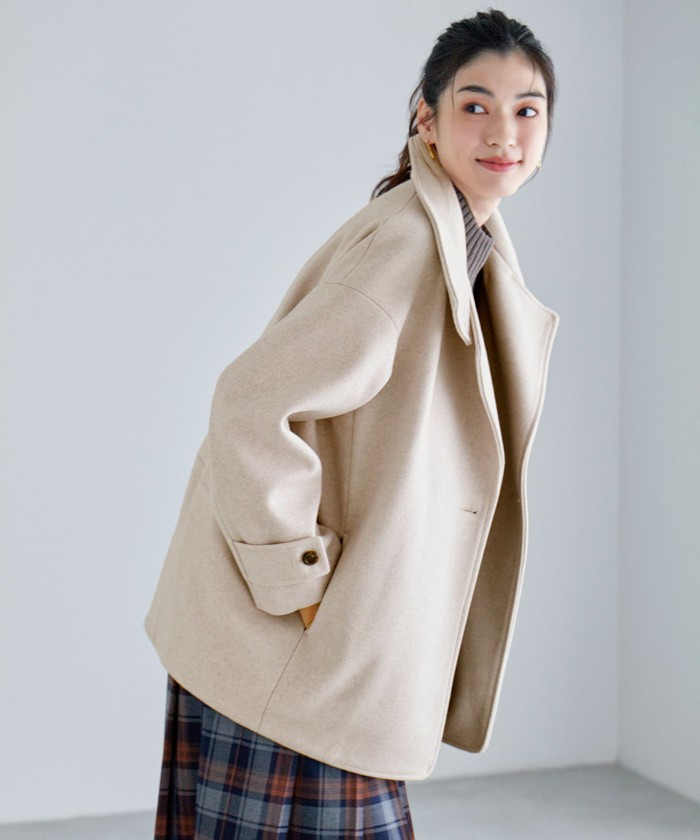 楽天市場】【SALE／30%OFF】スタンドカラーコクーンシルエット