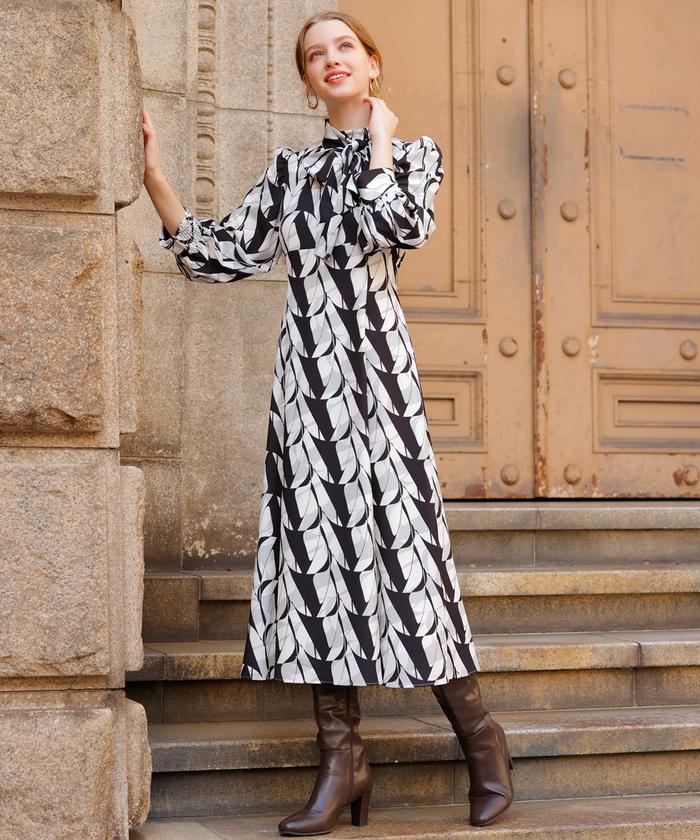 セール】ジオメトリックワンピース(505753061) | AND COUTURE
