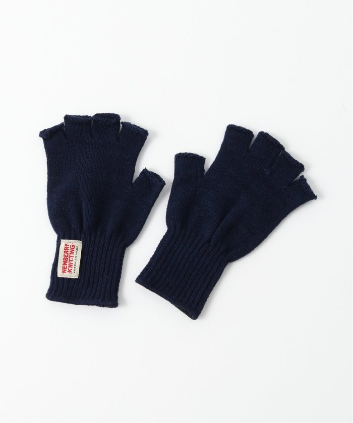 手袋 Newberry Knitting Newberry Knitting Fingerless Gloves Navy NEWBERRY KNITTING ( ニューベリーニッティング)】 Fingerless