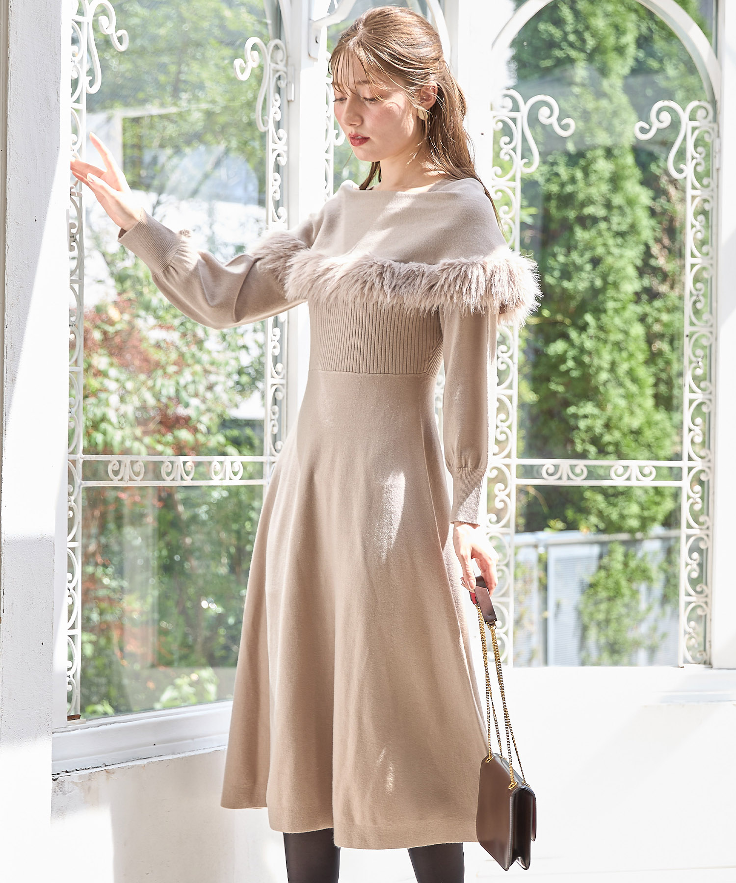 セール】トッコクローゼット tocco closet ファー付きケープ