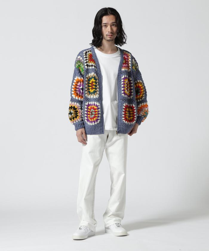 MacMahon Knitting Mills By Niche】Crochet V-Neck Zip Cardigan