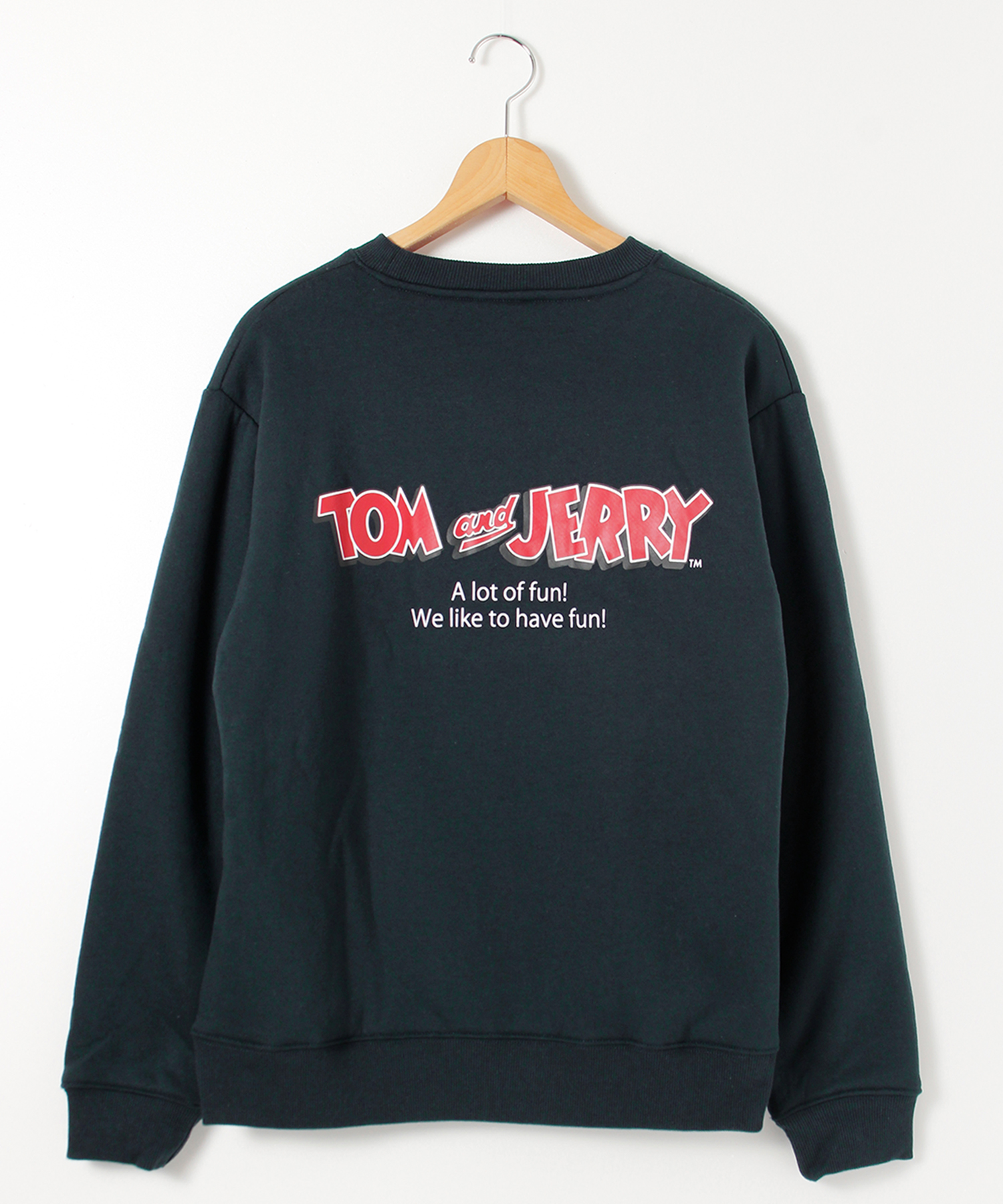 TOM & JERRY/トムとジェリー】裏ボアクルーネックスウェット TOM & JERRY/トムとジェリー】裏ボアクルーネックスウェット