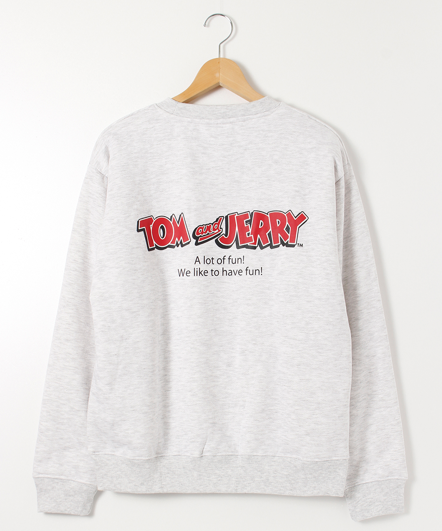 TOM & JERRY/トムとジェリー】裏ボアクルーネックスウェット TOM & JERRY/トムとジェリー】裏ボアクルーネックスウェット