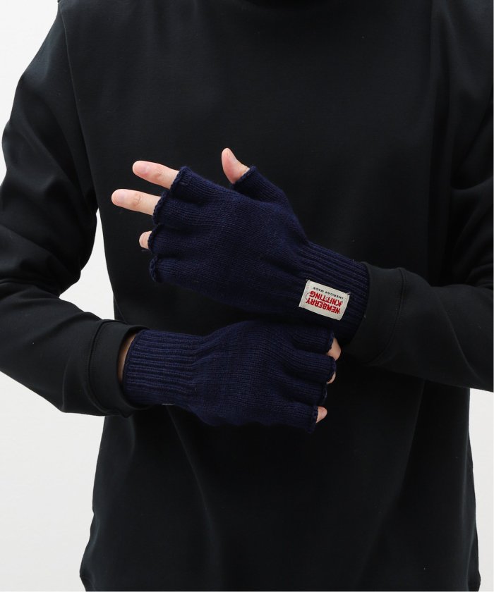 手袋 Newberry Knitting Newberry Knitting Fingerless Gloves Navy NEWBERRY KNITTING ( ニューベリーニッティング)】 Fingerless
