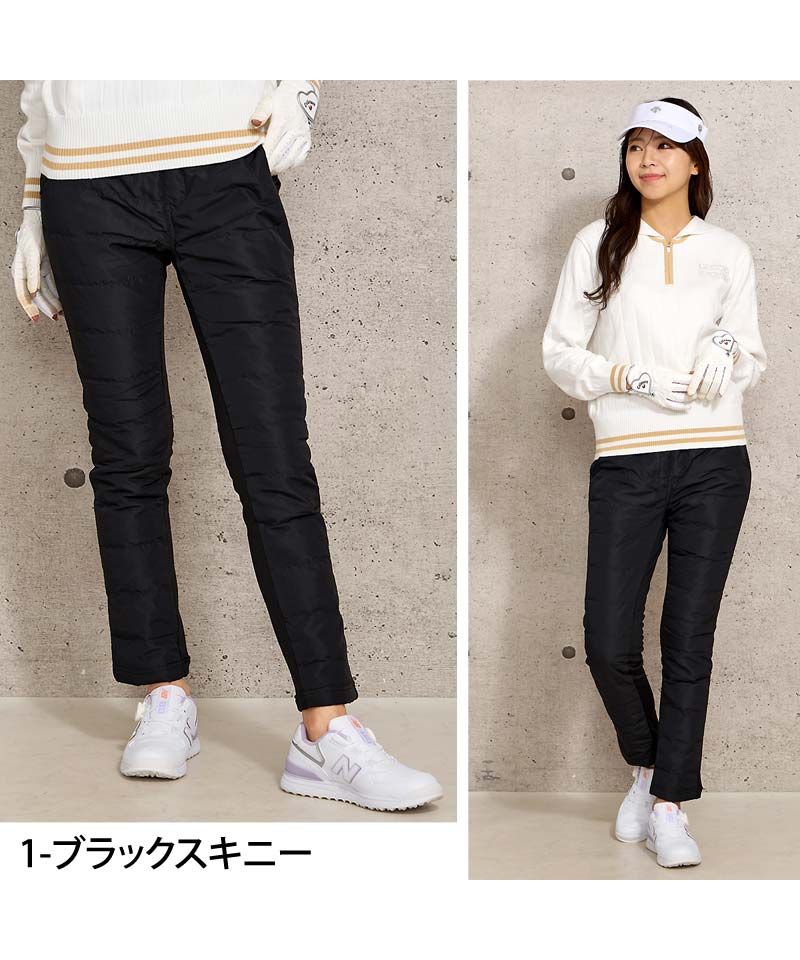 品質が完璧 細見えダウンパンツ White（着ぶくれ BLACK 韓国ゴルフウェア レディースウェア