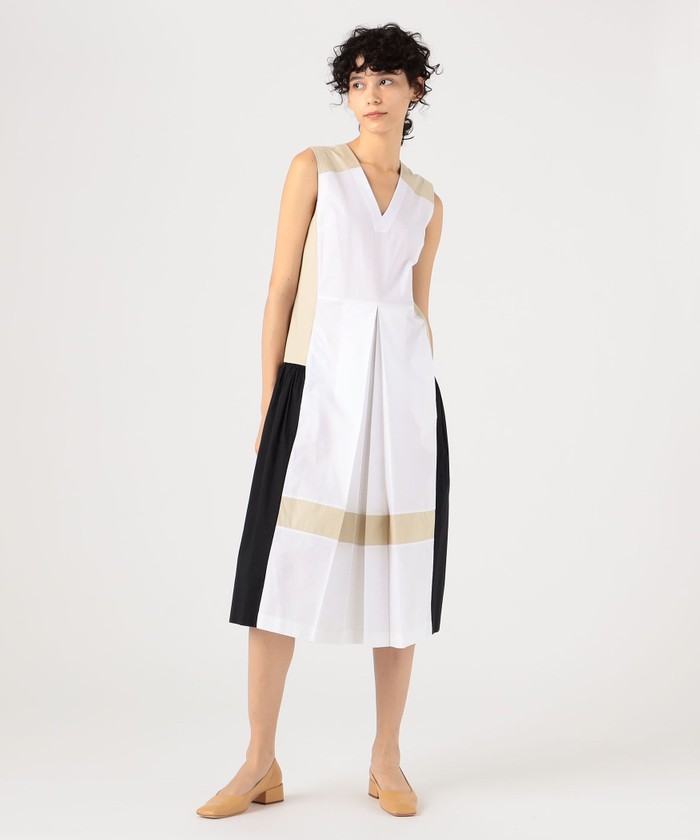 Diffusione Tessile「2LACRIMA」ベルト付きプリント ドレス GLAMOROUS ANDY Fashion Press 11 COLLECTION 02】スリット