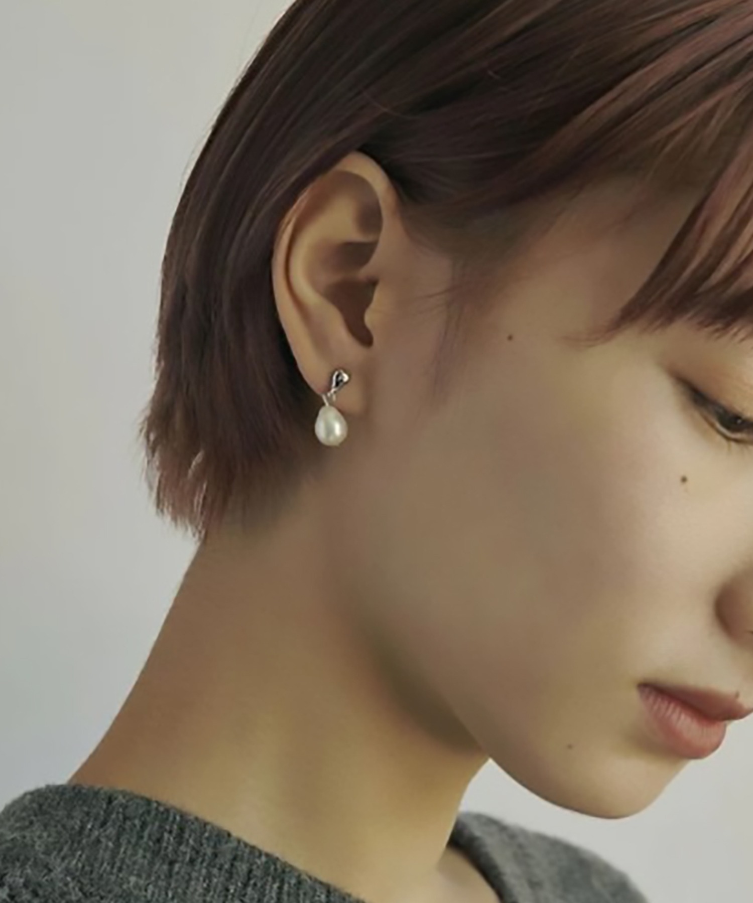 Dora 14ktゴールド＆パールピアス Ф K10イエローゴールド淡水パールピアス（7mm）(RPE112-003