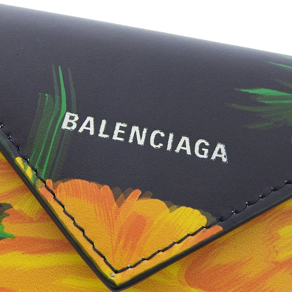 BALENCIAGA 水色 レザー キーケース BALENCIAGA バレンシアガ キーケース レディース ペーパー