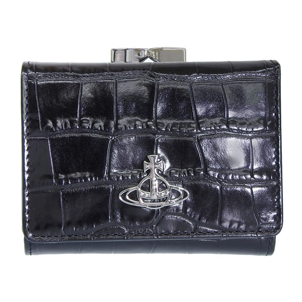 ヴィヴィアンウエストウッドクロコダイル風長財布 ブラック Vivienne Westwood ヴィヴィアンウエストウッド CROCODILE SMALL