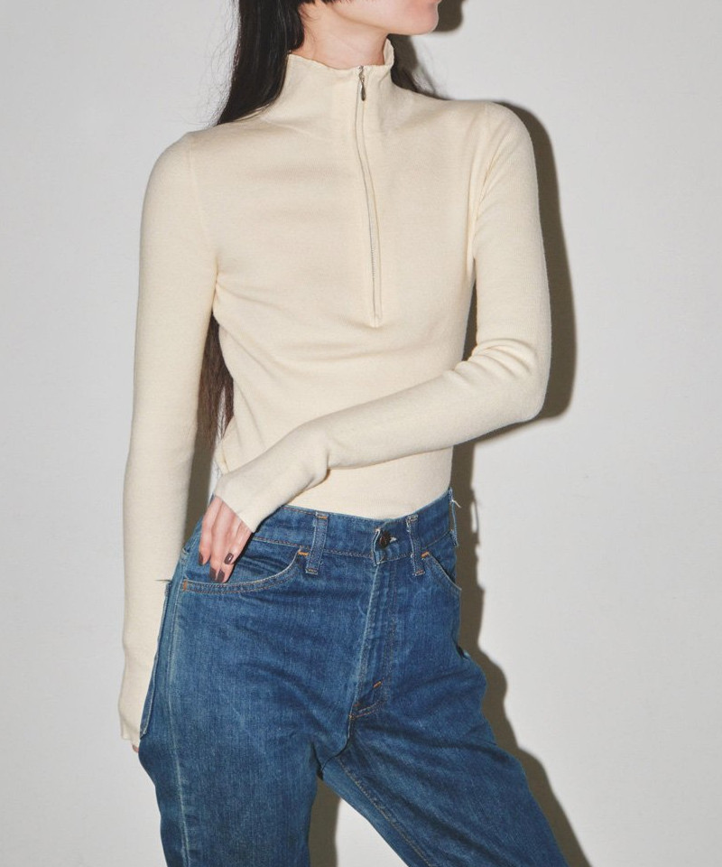 半額 50％OFFの通販 キャナルジーン CANAL JEAN TODAYFUL(トゥデイフル)Halfzip Rib カーディガン