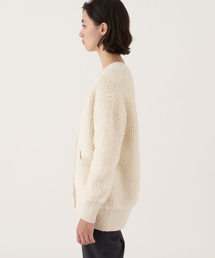 セール 40%OFF】フラッフィーパイルニット Vネックカーディガン