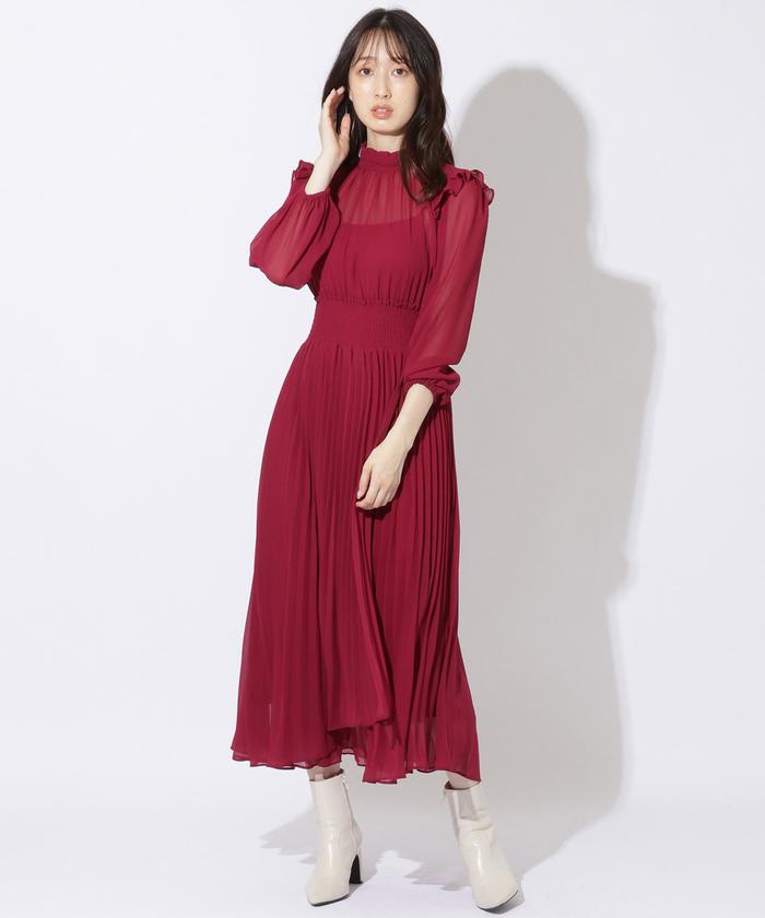 セール 40%OFF】プチハイプリーツ長袖ワンピース(504858609