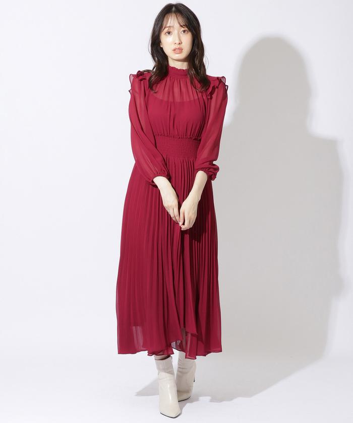 セール 40%OFF】プチハイプリーツ長袖ワンピース(504858609