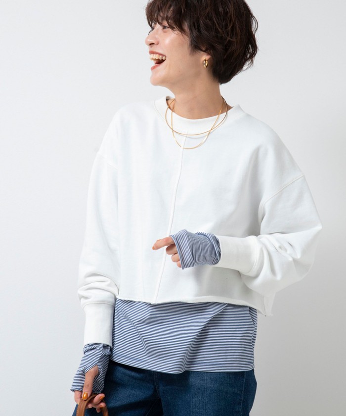 セール 40%OFF】ショート丈裏毛スウェット(505460269