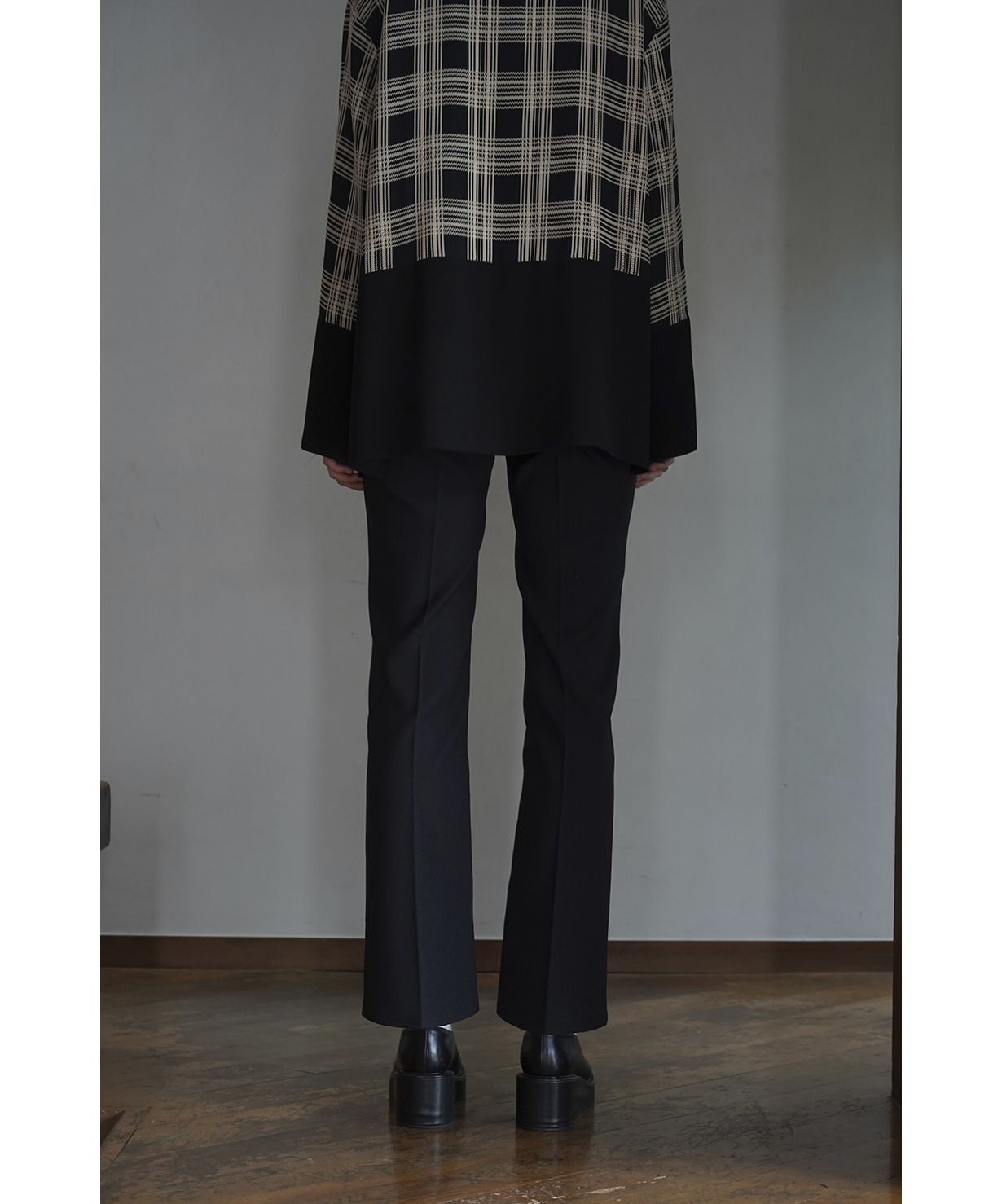 CLANE SLIM STRAIGHT PRESS PANTS 黒 1サイズ セール 50%OFF】SLIM STRAIGHT PRESS PANTS(505748405) | クラネ