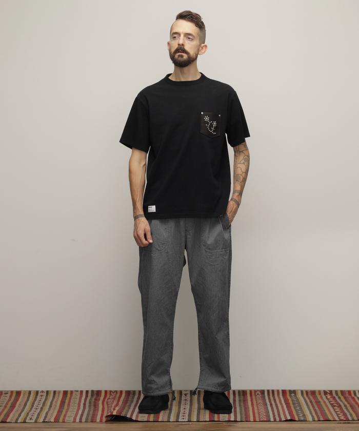 TAKUYA∞着用 schott ショット フラワースタッズ Tシャツ セール 30%OFF】T－SHIRT FLOWER STUDDEDLEATHER PKT/フラワー