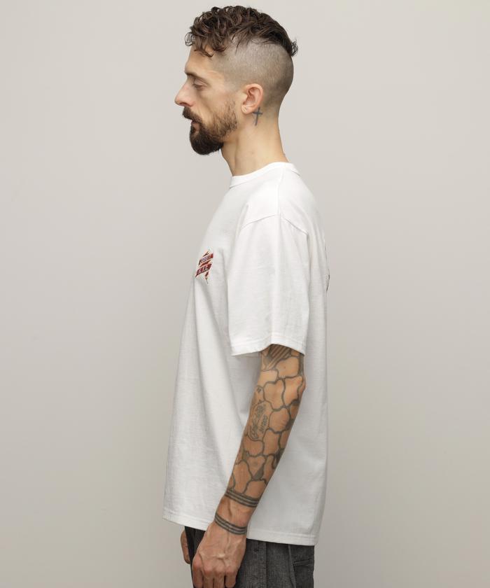 T-SHIRT ”EAGLE AND RIBBON EMB”／刺繍Tシャツ ”イーグル アンド リボ Schott｜T-SHIRT 